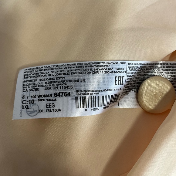 NWOT MANGO Selection Cream Satin-Finish Suit Blazer Jacket - Picture 13 of 13